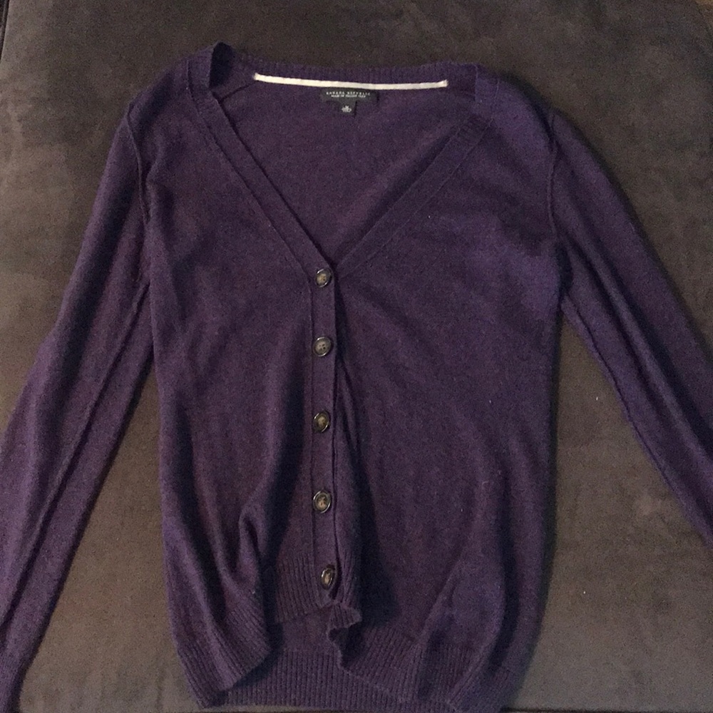 Italian yarn knit button sweater